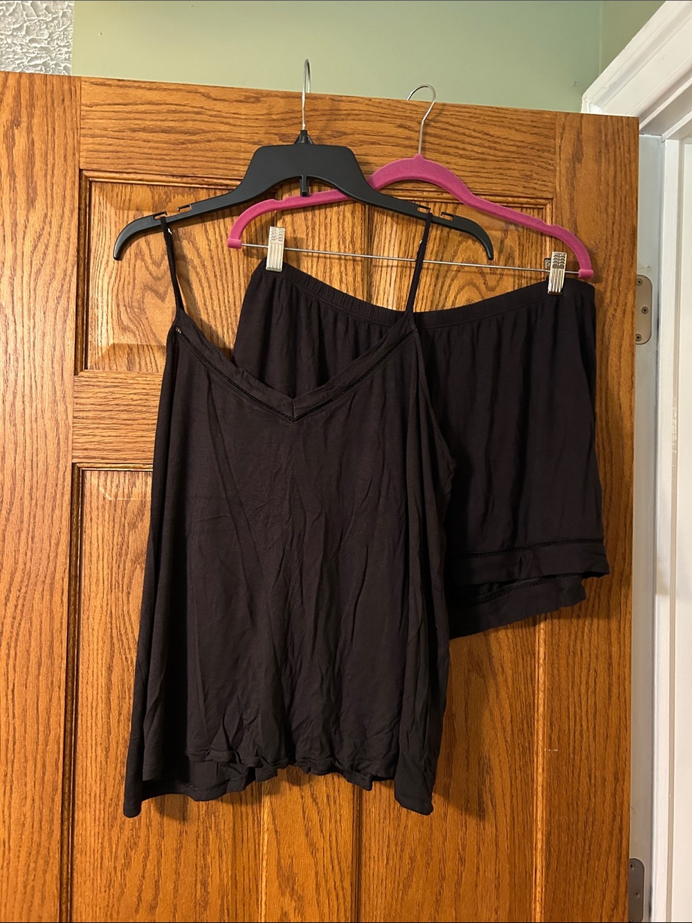 Black Women's Cami and Shorts Sleep Set